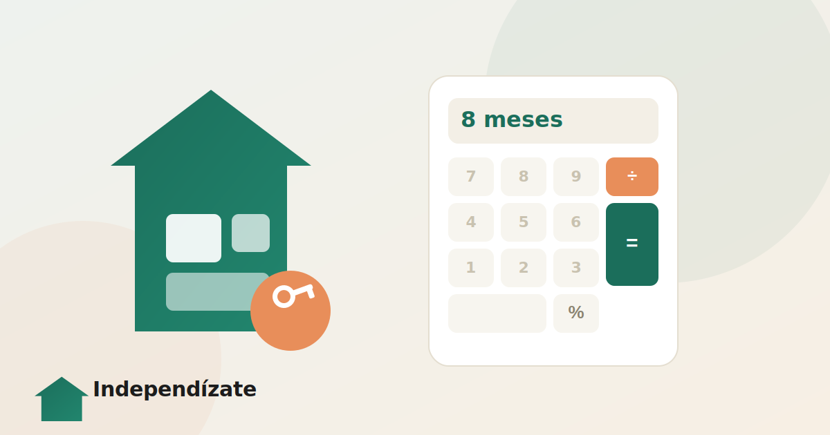 Calculadora para saber cuánto necesito para independizarme y cuánto ahorrar